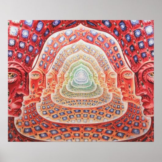 Psychedelic Third Eye and Universes Poster (Voorkant)