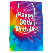 Psychedelic Tie Dye 30e verjaardag medium geschenk Medium Cadeauzakje (Voorkant)