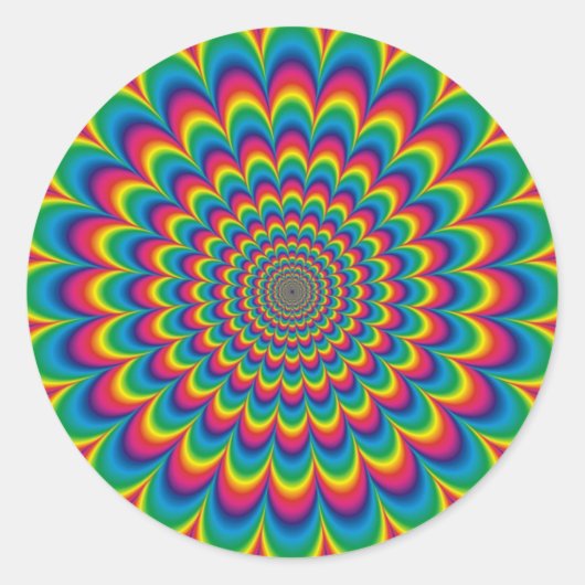 Psychedelic Tie Dye Envelope Seal Stickers (Voorkant)