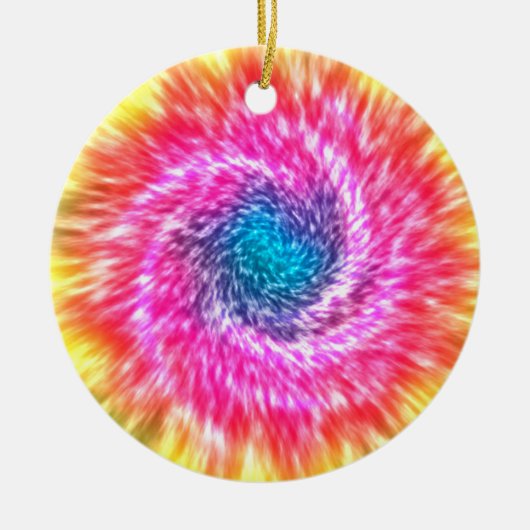 Psychedelic Tie Dye kerstversier Keramisch Ornament (Voorkant)
