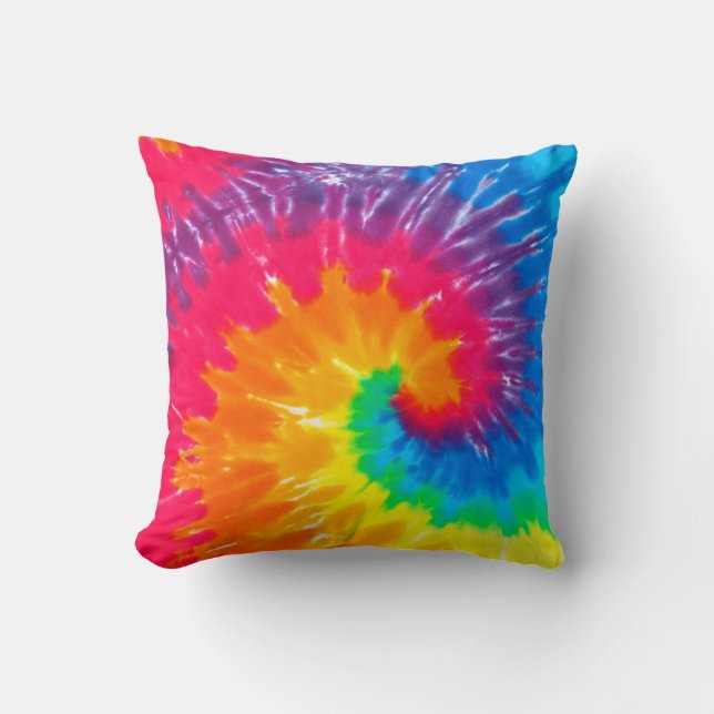 Psychedelic Tie Dye Kussen (Voorkant)