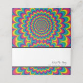 Psychedelic Tie Dye Place Card (Buitenkant ongevouwen)