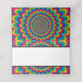 Psychedelic Tie Dye Place Card (Binnenkant ongevouwen)