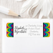 Psychedelic Tie Dye Return Adres Label (Insitu)