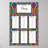 Psychedelic Tie Dye Seating Chart Poster (Voorkant)