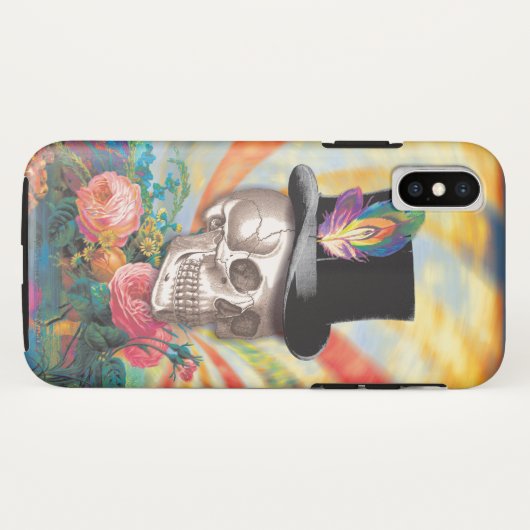 Psychedelic Top Hat Skull Case-Mate iPhone Case (Achterkant (horizontaal))