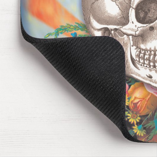 Psychedelic Top Hat Skull Mousepad Muismat (Hoek)
