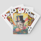 Psychedelic Top Hat Skull Speelkaarten (Achterkant)