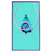 Psychedelic Tree Gift Bag (Turquoise) Klein Cadeauzakje (Achterkant)