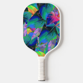 Psychedelic Tree Leaves Pickleball Paddle