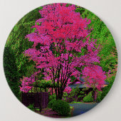Psychedelic Tree Pinback Button (Voorkant)