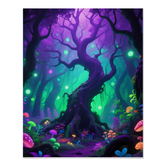 Psychedelic tree poster (Devant)