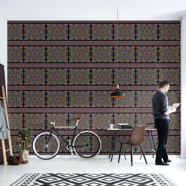 Psychedelic Trip Flower Behang (Woonkamer)