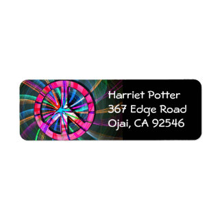 Psychedelic Trippy Fine Peace Sign Etiket