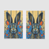Psychedelic Trippy Konijnenhaas Decoupage L&R 151 Tissuepapier (Voorkant)