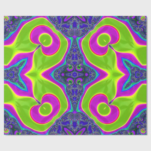 Psychedelic Trippy Pattern Cadeaupapier (Vlak)