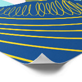 Psychedelic trippy raar alien girl poster (Hoek)