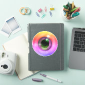 Psychedelic Trippy Weird Hippie Funky Eye Sticker (iPad Cover)