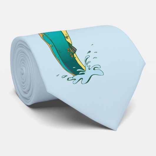 Psychedelic Trout Fly Fishing Stropdas (Opgerold)