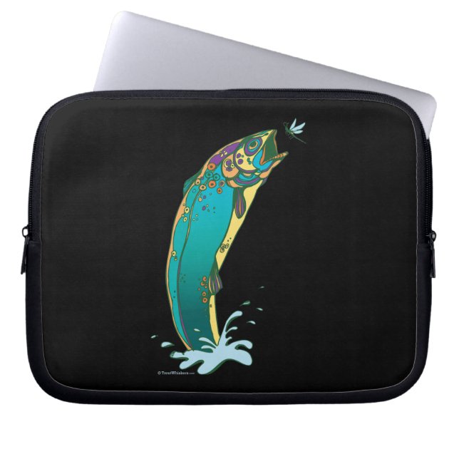 Psychedelic Trout Vist Laptop Sleeve (Voorkant)