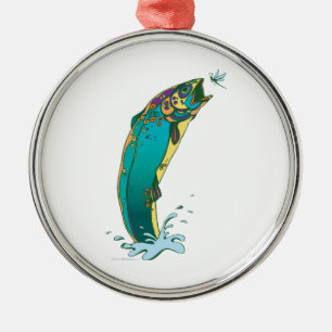 Psychedelic Trout Vist Metalen Ornament
