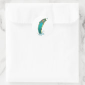 Psychedelic Trout Vist Ronde Sticker (Tas)