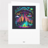 Psychedelic UFO Fantasy Art Verjaardag Kaart (Achterkant)