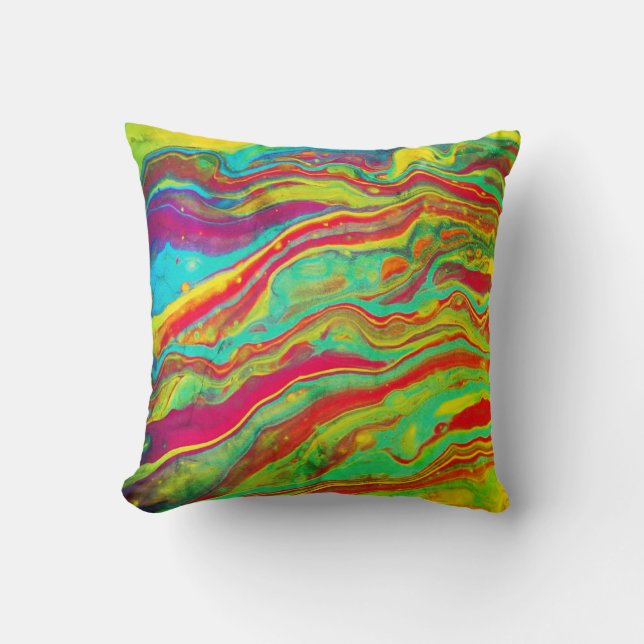 Psychedelic "Vibrant Pillow" Kussen (Voorkant)