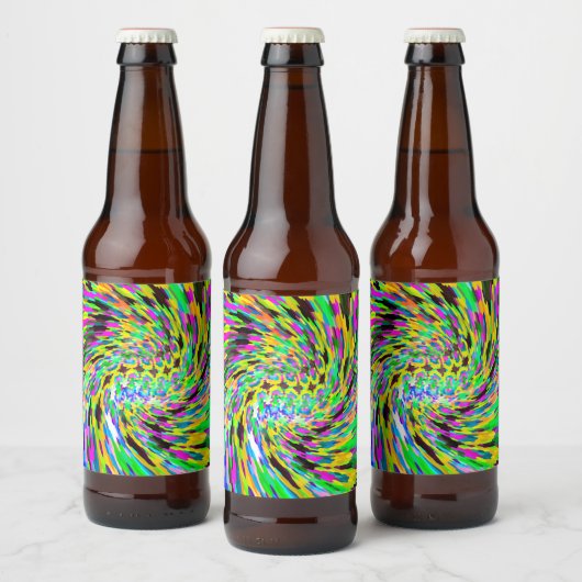 Psychedelic vortex bier etiket (Flessen)