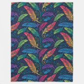 Psychedelic Vortex Leaves Fleece Blanket Deken (Voorkant)