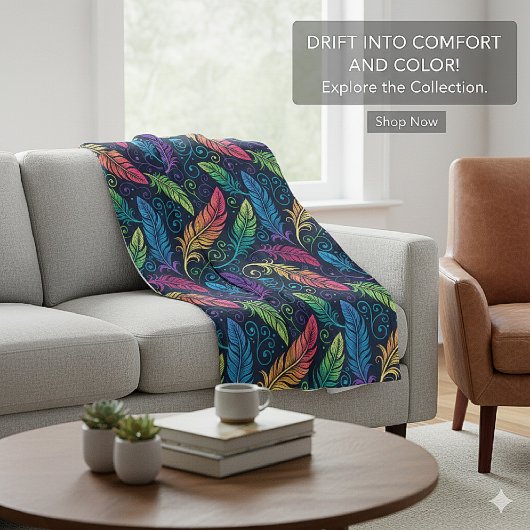 Psychedelic Vortex Leaves Fleece Blanket Deken