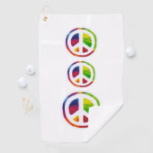 Psychedelic-vredessymbolen Golfhanddoek (Insitu)