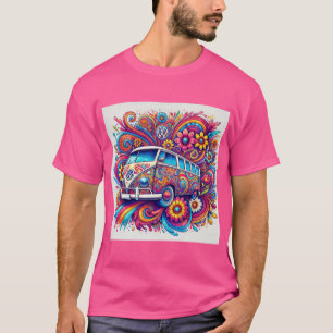 Psychedelic VW Bus Road Trip T-shirt