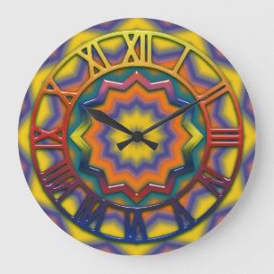 Psychedelic Wall CLock Grote Klok