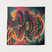 Psychedelic Wall Tapestry Wandkleed (Voorkant (horizontaal))