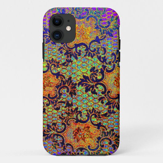  Psychedelic Wallpaper Floral Pattern Case-Mate iPhone Case (Achterkant)