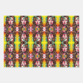 Psychedelic Warrior Woman Inpakpapier Vel (Voorkant 2)