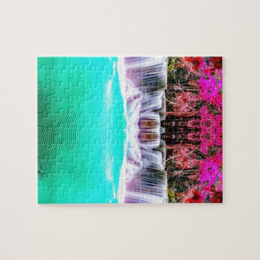 Psychedelic Waterfall Legpuzzel (Horizontaal)