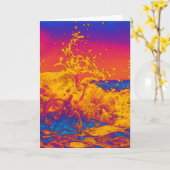 Psychedelic Wave Kaart (Gele Bloem)