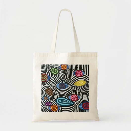 Psychedelic Wave Pattern Tas - Bold Abstracte kuns (Voorkant)