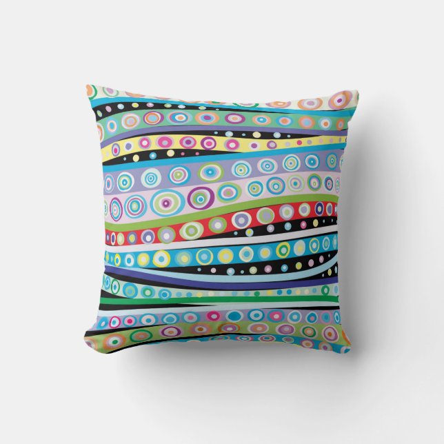 Psychedelic  Wave Pattern** Throw Pillow Kussen (Voorkant)