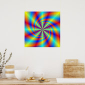 Psychedelic Whirl-Poster Poster (Keuken)