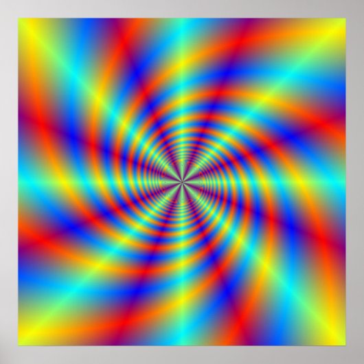 Psychedelic Whirl-Poster Poster (Voorkant)