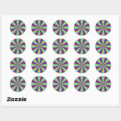 Psychedelic Whirl Round Sticker (Vel)
