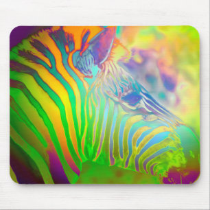 Psychedelic Wild Life Zebra Muismat