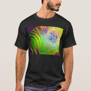 Psychedelic Wild Life Zebra T-shirt