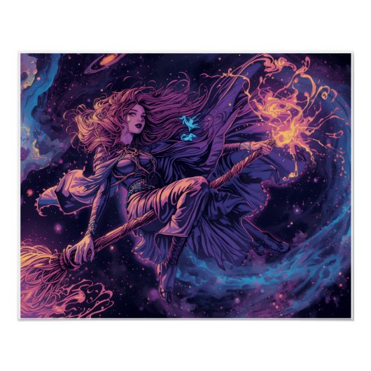 Psychedelic witch glossy poster perfect poster (Voorkant)
