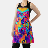 Psychedelic Wolf Majesty Schort (Insitu)