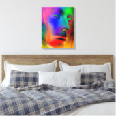 Psychedelic Woman Face Canvas Afdruk (Insitu (Slaapkamer))