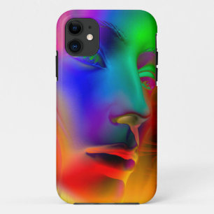 Psychedelic Woman Face iPhone 11 Hoesje